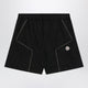Moncler Black Cargo Shorts In Cotton Gabardine