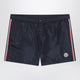 Moncler Navy Blue Swim Shorts With Logo Patch