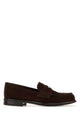 Prada Dark Brown Suede Loafers