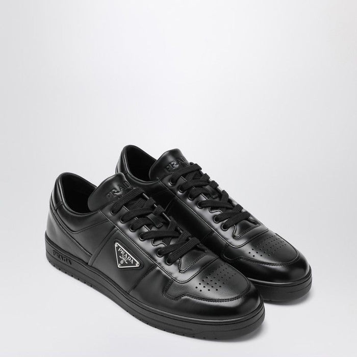 Prada Leather Triangle-Logo Sneakers