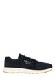 Prada Navy Blue Re-Nylon And Suede Sneakers
