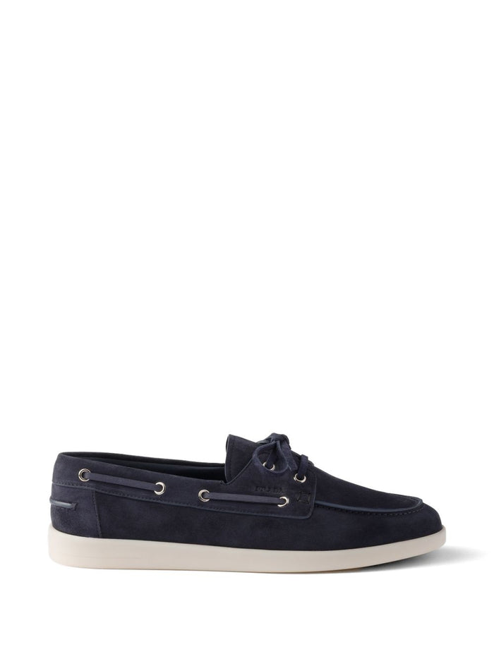 Prada Suede Boat Shoes