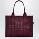 Marc Jacobs The Large Tote Bag In Suede Dark Plum