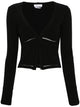 Blumarine Black Viscose Polyester Knit Cardigan