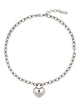Marc Jacobs Balloon Heart Lock Necklace - - Brass - Silver