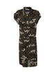 Celine Camouflage Silk Logo Shirt-Dress