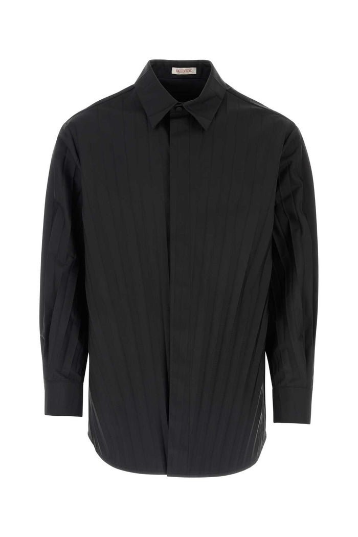 Valentino Garavani Black Tech Nylon Oversize Shirt
