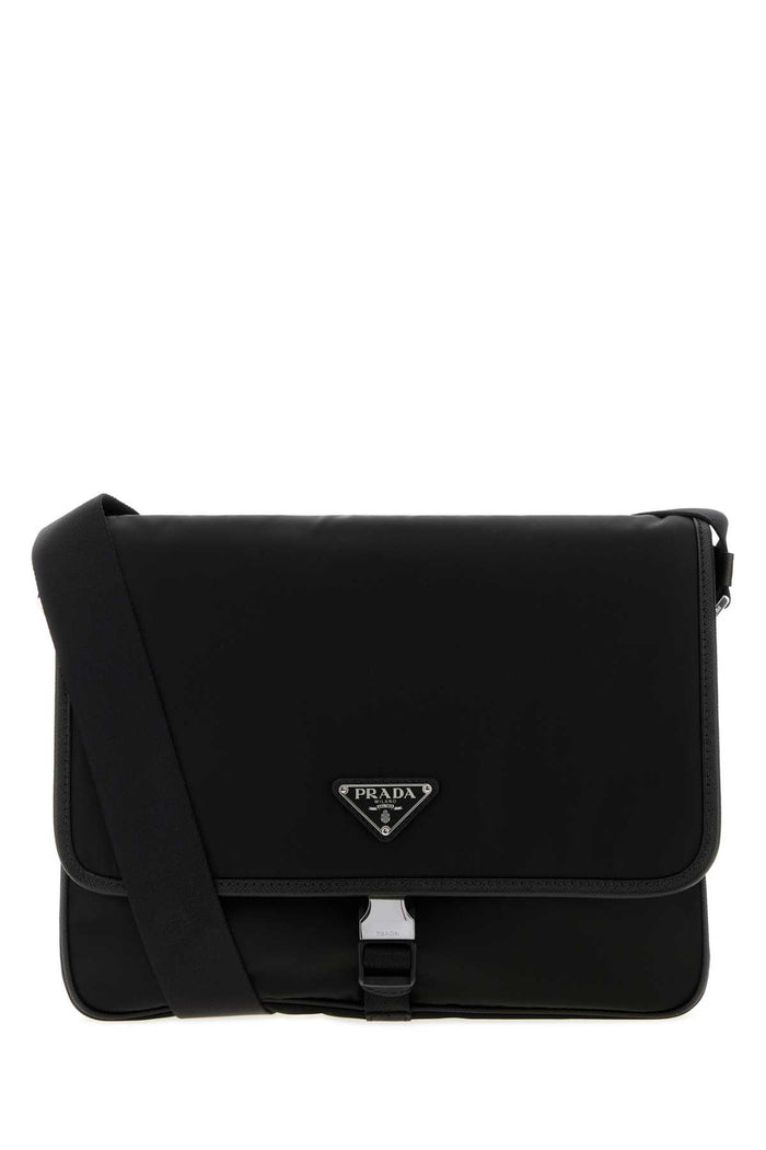 Prada Black Canvas Shopping Bag