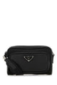 Prada Black Re-Nylon And Leather Crossbody Bag