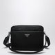 Prada Renylon And Saffiano Leather Crossbody Bag In Black