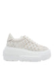 Casadei Beige Platform Mesh Sneakers