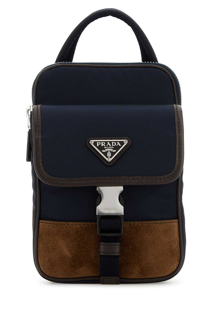 Prada Two-Tone Nylon And Suede Phone Case