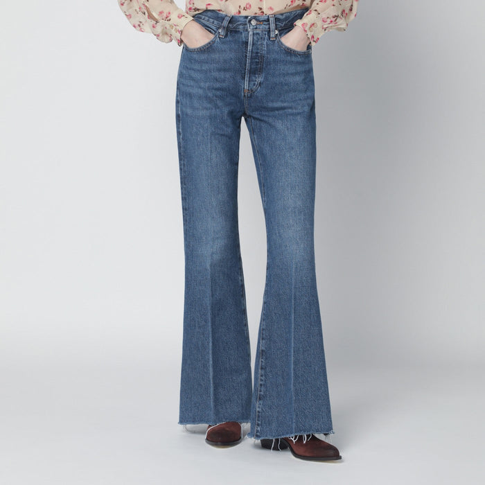 Frame The Lax Blue Jeans In Regenerated Denim