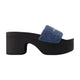 Alexander Wang Aw Denim Hotfix Platform Sandals - - Cotton - Blue