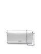 Michael Michael Kors Silver Mona Clutch With Magnetic Closure
