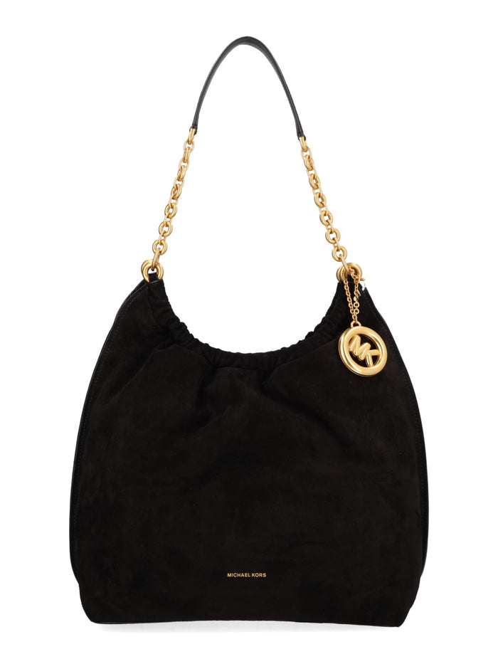 Michael Michael Kors Black Calf Leather Shoulder Bag