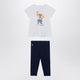 Polo Ralph Lauren White/Navy Blue Cotton Two-Piece Set With Print
