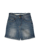 Golden Goose Journey/ Girl's Elasticated Waist Short/ Medium Stone Washed Denim/ Heart Pocket