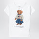 Polo Ralph Lauren White Cotton Polo Bear T-Shirt