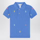Polo Ralph Lauren Light Blue Polo Shirt With Colourful Logo Embroidery