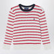 Polo Ralph Lauren White/Red Striped Cable-Knit Jumper