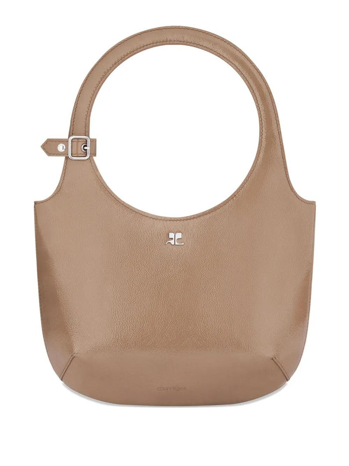 Courregès Holy Leather Shoulder Bag With Rounded Handle
