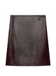 Courregès Burgundy Cotton Polyurethane Elastane Skirt