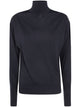 Courregès Black Merino Wool Turtleneck Sweater