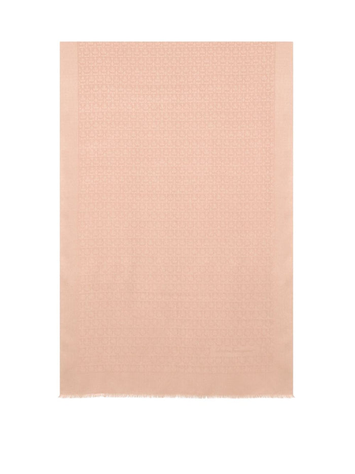 Ferragamo Gancini Silk And Wool Stole