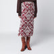 Farm Rio Bordeaux Jacquard Midi Skirt