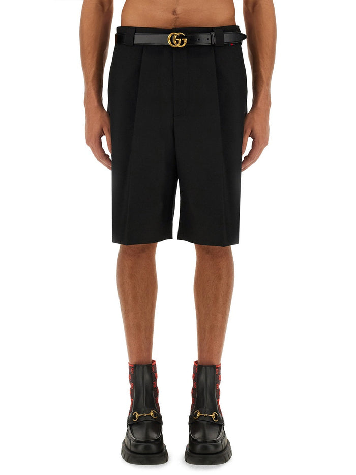Gucci Wool Blend Twill Shorts