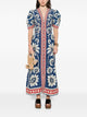 Farm Rio Blue Moon Floral Shirt Dress