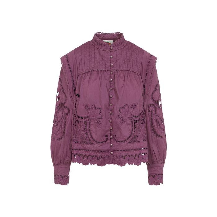 Farm Rio Pink Richelieu Cotton Blouse