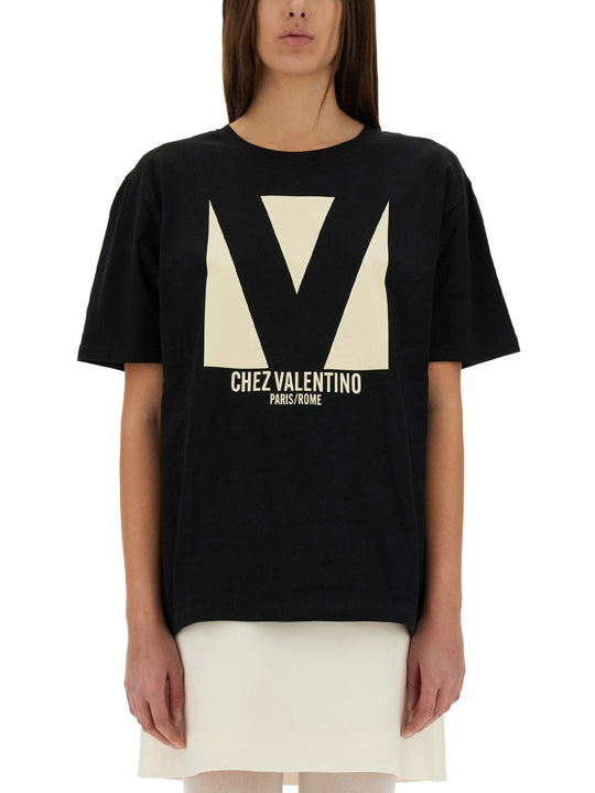 Valentino "Chez Valentino" Print T-Shirt