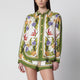 Farm Rio Sand Tropical Scarf Linenblend Shirt