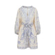 Zimmermann Liliac Floral Indra Plunge Mini Dress