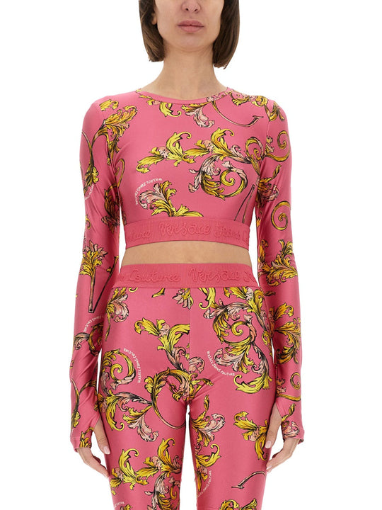 Versace Jeans Couture "Outline Baroque" Short Top