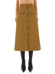 Saint Laurent Midi Skirt With Buttons