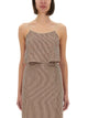 Alysi "Micro Stripe" Top With Laces