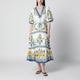 Farm Rio Emily Floral Tapestry Drawstring Midi Dress