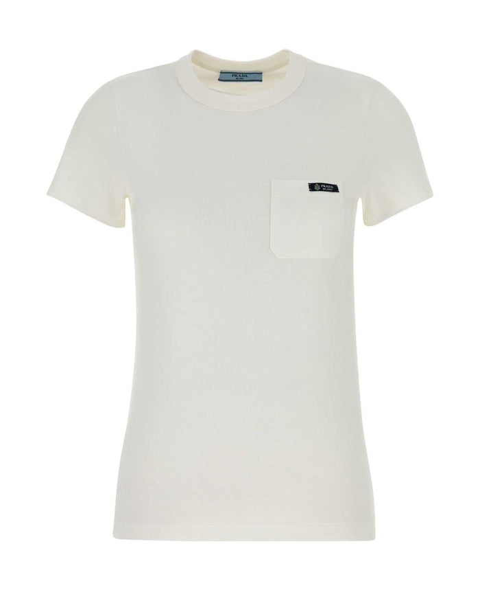Prada Bianco Cotton Girocollo