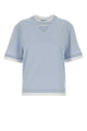 Prada Powder Blue Cotton T-Shirt