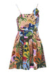Farm Rio Multicolor Tropical Painting Dress