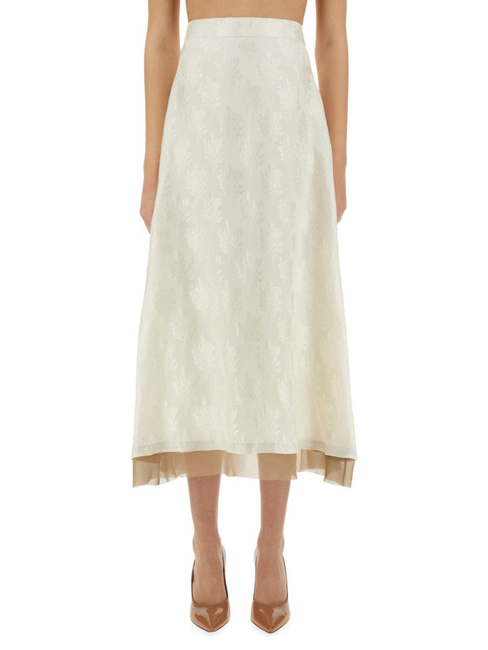 Fendi Ff Silk Skirt