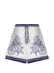Farm Rio Shorts With Coast Scarf Print