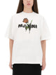 Marni White Cotton T-Shirt With Tulip Print