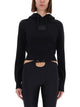 Versace Jeans Couture Cropped Sweatshirt With "Baroque" Logo Patch