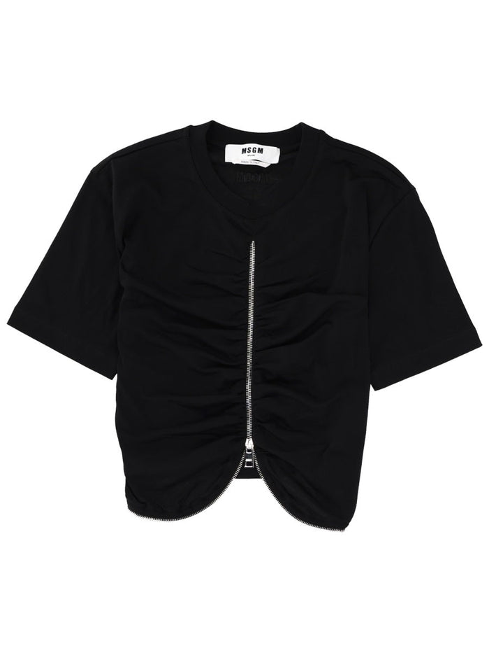 Msgm Zippered T-Shirt