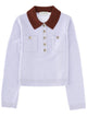 Self-Portrait Jersey With Contrasting Collar