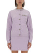 Self-Portrait Knitted Cardigan With Crystals
